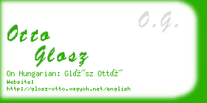 otto glosz business card